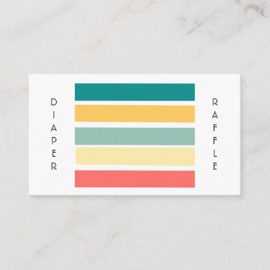 Lasst uns einen mehrfarbigen Windelturm für Beachy Begleitkarte (Vorderseite)