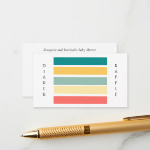 Lasst uns einen mehrfarbigen Windelturm für Beachy Begleitkarte