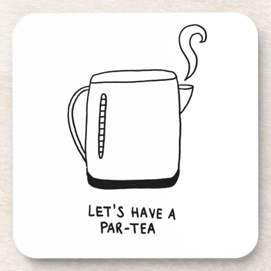 Lasst uns einen Par-Tee trinken Getränkeuntersetzer (Vorderseite)