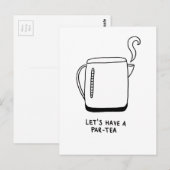 Lasst uns einen Par-Tee trinken Postkarte (Vorne/Hinten)