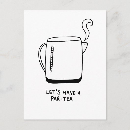 Lasst uns einen Par-Tee trinken Postkarte (Vorderseite)