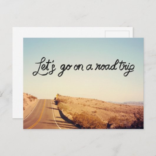 Lasst uns einen Road Trip machen | Postkarte (Vorne/Hinten)