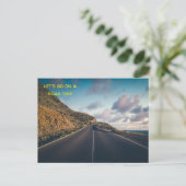 Lasst uns einen Road Trip machen Postkarte (Stehend Vorderseite)