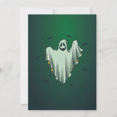 Lasst uns einen Schlag-Faced-Halloween-Party-Ghost Einladung (Rückseite)