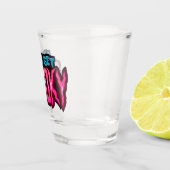 Lasst uns einen schönen blauen und rosa Halloween- Schnapsglas (Rechts)