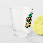 Lasst uns einen schönen grünen und gelben Hallowee Schnapsglas (Links)