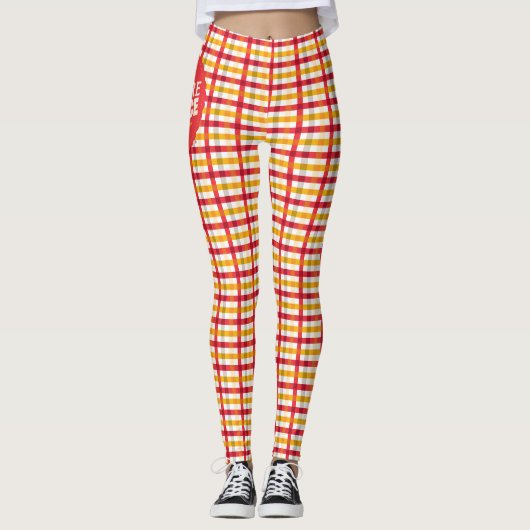 Lasst uns einen Slice-Kariert teilen Leggings (Vorderseite)