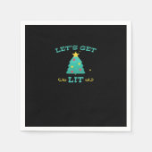 Lasst uns einen sonnigen, Betrunkenen, trinkenden Serviette (Vorderseite)