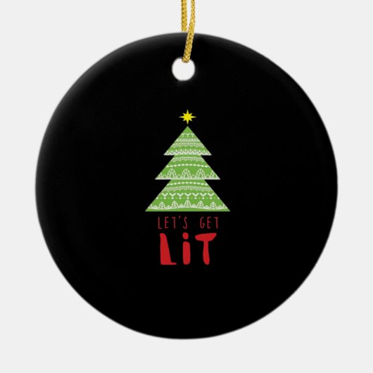 Lasst uns einfach Lit Essential Graphic Keramik Ornament (Vorne)