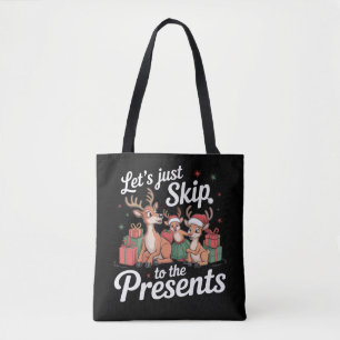 Lasst uns einfach zu den Geschenken springen Famil Tasche