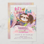 Lasst uns einladen, Einladung des Sloth Teepee (Vorne/Hinten)