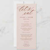 Lasst uns endlich Hochzeitskarte essen Einladung (Vorderseite)