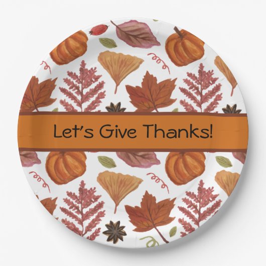 Lasst uns Erntedank danken Pappteller (Vorderseite)