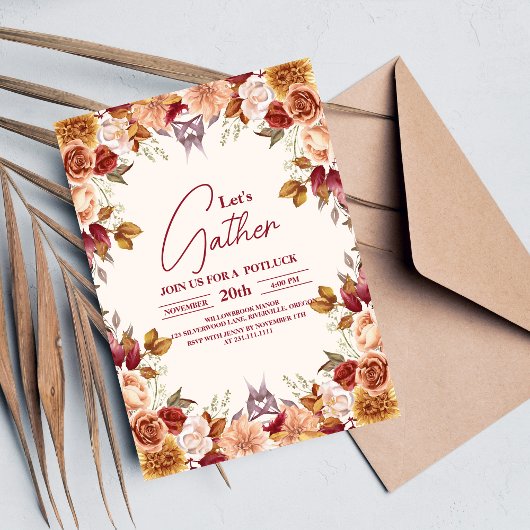 Lasst uns Erntedank-Dinner-Feiertag vereinbaren Einladung