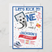 Lasst uns es kleine Rookie-Fußball am 1. Geburtsta Einladung (Vorderseite)