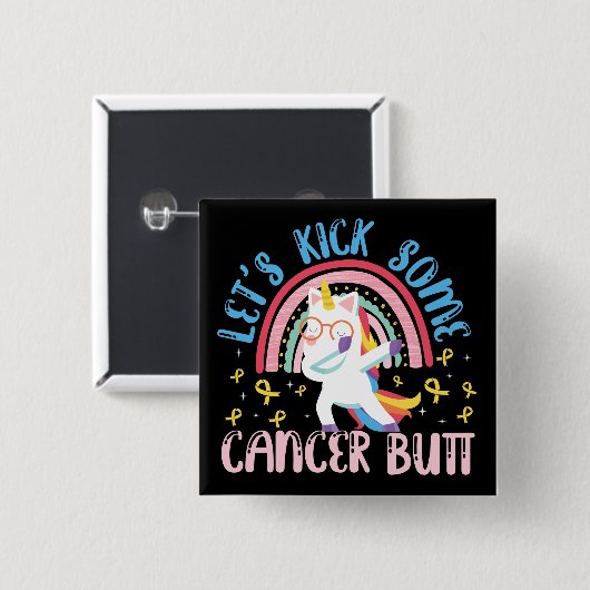 Lasst uns etwas Krebs Hintern Krebs im Kindesalter Button (Vorne & Hinten)