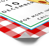 Lasst uns etwas Teig aufziehen, Pizza Cooking Spen Poster (Ecke)