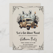 Lasst uns Faced Adult Halloween-Party Invita Einladung (Vorne/Hinten)