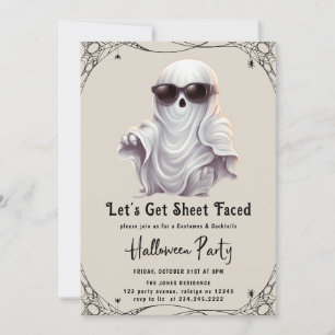 Lasst uns Faced Adult Halloween-Party Invita Einladung
