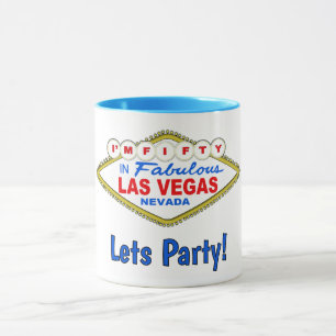 Lasst uns feiern 50. Vegas Tasse