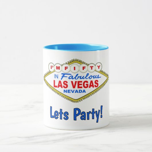 Lasst uns feiern 50. Vegas Tasse (Zentrum)