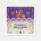 Lasst uns feiern: Brautbad Mexican Floral Serviette (Vorderseite)
