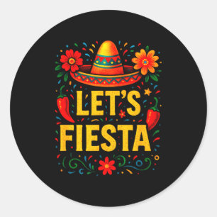 Lasst uns feiern - Cinco de Mayo Party-Spaß  Runder Aufkleber