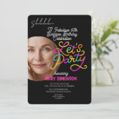 Lasst uns feiern! Eine fantastische 60er-Überrasch Einladung (Stehend Vorderseite)