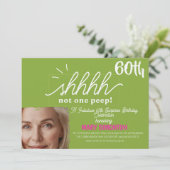 Lasst uns feiern! Eine fantastische 60er-Überrasch Einladung (Stehend Vorderseite)