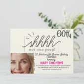 Lasst uns feiern! Eine fantastische 60er-Überrasch Einladung (Stehend Vorderseite)