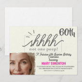 Lasst uns feiern! Eine fantastische 60er-Überrasch Einladung (Vorne/Hinten)