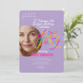 Lasst uns feiern! Eine fantastische 60er-Überrasch Einladung (Stehend Vorderseite)