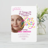 Lasst uns feiern! Eine fantastische 60er-Überrasch Einladung (Stehend Vorderseite)