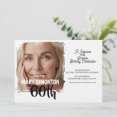 Lasst uns feiern! Eine fantastische 60er-Überrasch Einladung (Stehend Vorderseite)