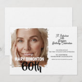 Lasst uns feiern! Eine fantastische 60er-Überrasch Einladung (Vorne/Hinten)