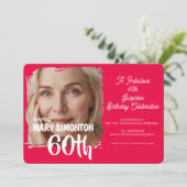 Lasst uns feiern! Eine fantastische 60er-Überrasch Einladung (Stehend Vorderseite)