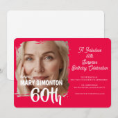 Lasst uns feiern! Eine fantastische 60er-Überrasch Einladung (Vorne/Hinten)