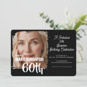 Lasst uns feiern! Eine fantastische 60er-Überrasch Einladung (Stehend Vorderseite)