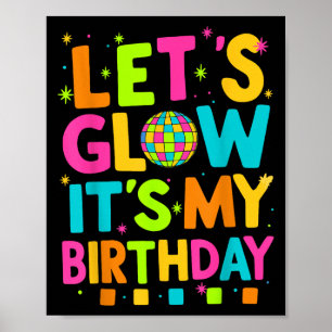 Lasst uns feiern, es ist mein Geburtstag Bunte Par Poster