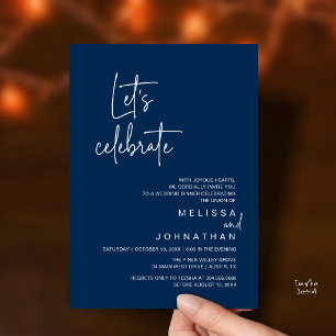 Lasst uns feiern, Hochzeits-Dinnerparty für Elopem Einladung
