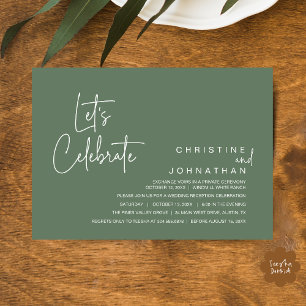 Lasst uns feiern, Hochzeits-Dinnerparty nach der F Einladung