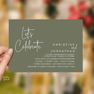 Lasst uns feiern, Hochzeits-Dinnerparty zur Flitte Einladung