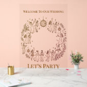 Lasst uns feiern Hochzeits-Willkommensschild Acrylschild (Hochzeit)