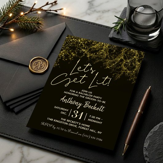 Lasst uns feiern | Junggesellenabschied Einladung