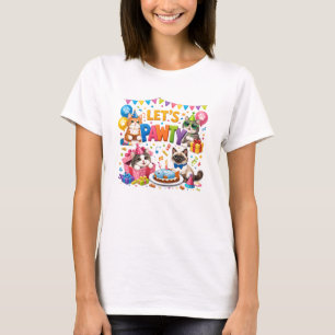 Lasst uns feiern Katze 5. Geburtstag   Süße Katzen T-Shirt