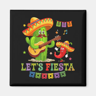 Lasst uns feiern Mexiko Party Taco Gitarre Kaktus  Magnet