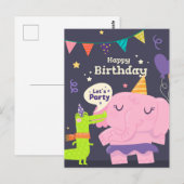 Lasst uns feiern postkarte (Vorne/Hinten)