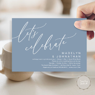 Lasst uns feiern, Romantische Hochzeits-Elopement- Einladung