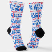 Lasst uns Felon Anti-Trump werden Socken (Gewinkelt)