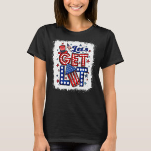 Lasst uns Feuerwerk Frauen Männer 4. Juli USA T-Shirt
